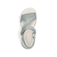 Grüne Rieker Damen Trekkingsandalen V2166-52 mit einem Klettverschluss. Schuh von oben.