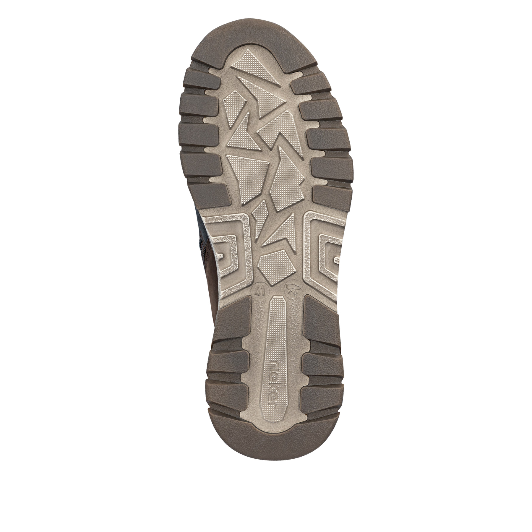 Schwarz-dunkelbraune Rieker Herren Sneaker High B9303-25 aus Rauleder. Schuh Laufsohle.