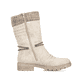 Sandbeige Rieker Damen Kurzstiefel Z4755-60 mit Reißverschluss sowie einer Profilsohle. Schuh Innenseite