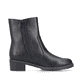 Schwarze Rieker Damen Kurzstiefel Y0581-00 mit modernen Ziernähten. Schuh Innenseite.