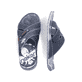 Blaue Rieker Herren Pantoletten 21999-14 mit der Extraweite H 1/2. Schuh von oben, liegend.