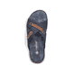 Blaue Rieker Herren Pantoletten 21340-14 mit der Komfortweite G. Schuh von oben.