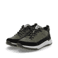 Schwarze Rieker Herren Sneaker Low U0101-00 mit einer super leichten Sohle. Schuh Außenseite gespiegelt.