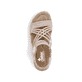 Beige Rieker Damen Trekkingsandalen 64888-60 mit einem Klettverschluss. Schuh von oben.