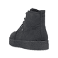 Schwarze Rieker Herren Schnürstiefel 31030-00 mit wasserabweisender TEX-Membran. Schuh von hinten.