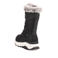 Schwarze Rieker Damen Schnürstiefel W0070-00 mit wasserabweisender TEX-Membran. Schuh von hinten.