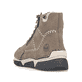 Braune Rieker Damen Schnürstiefel 45962-25 mit modernen Ziernähten. Schuh von hinten.