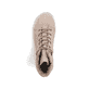 Beige Rieker Damen Schnürstiefel N0730-64 mit einem Reißverschluss. Schuh von oben.