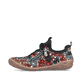 Braunbeige Rieker Damen Slipper 54573-62 mit Elastikeinsatz sowie einer Profilsohle. Schuh Innenseite