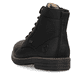 Schwarze Rieker Herren Schnürstiefel 33121-00 mit wasserabweisender TEX-Membran. Schuh von hinten.
