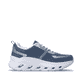 Baskets basses Rieker bleues pour femme W3504-12 avec lacets. Côté intérieur de la chaussure.