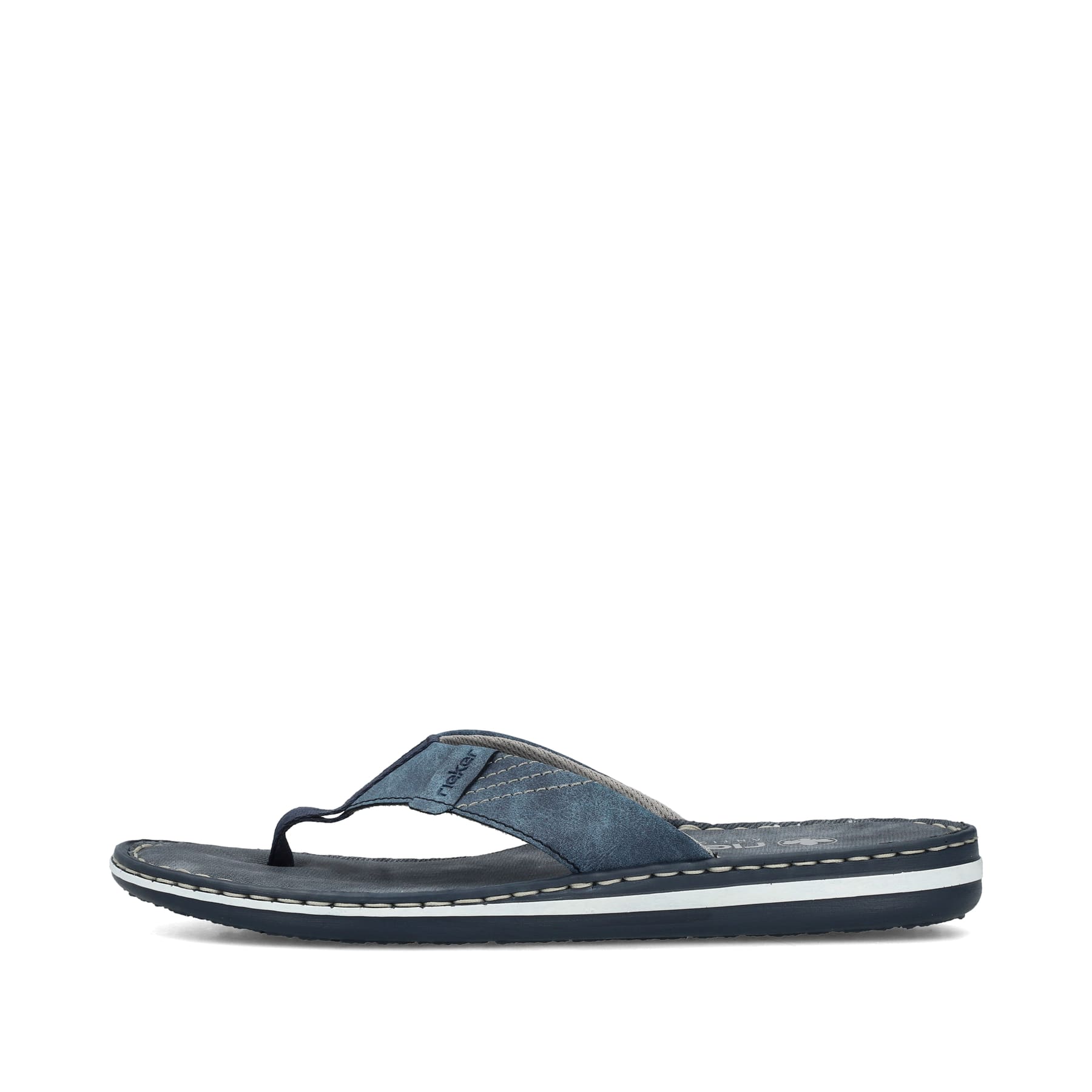 Blaue Rieker Herren Zehentrenner 21043-14 mit der Komfortweite G. Schuh Außenseite.