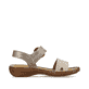 Beige Rieker Damen Riemchensandalen 608Z3-60 mit trendigen Schnalle. Schuh Innenseite.