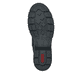 
Graphitschwarze Rieker Damen Biker Boots Z9120-00 mit einer robusten Profilsohle. Schuh Laufsohle