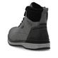 Graue Rieker Herren Schnürstiefel 39442-45 mit wasserabweisender TEX-Membran. Schuh von hinten.