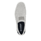 Graue Rieker Herren Slipper 18267-40 mit einem Gummizug sowie Komfortweite G 1/2. Schuh von oben.