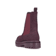 Brombeerfarbene Rieker Damen Chelsea Boots 91580-30 mit einem Reißverschluss. Schuh von hinten.