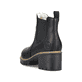 
Nachtschwarze Rieker Damen Chelsea Boots Y8650-00 mit einer robusten Profilsohle. Schuh von hinten