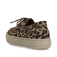 Mehrfarbige Rieker Damen Schnürschuhe L5905-91 mit angesagtem Animal-Print. Schuh von hinten.