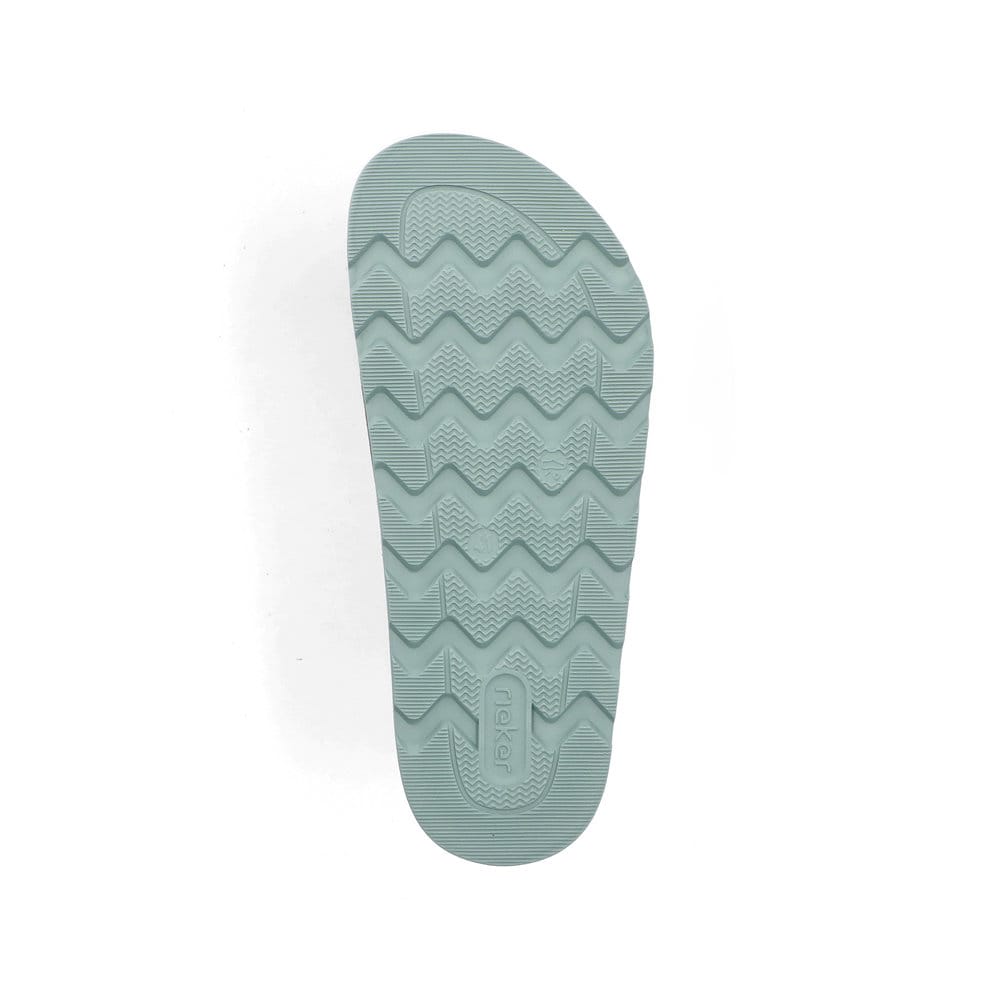 Graue Rieker Herren Pantoletten 21190-45 aus Rauleder mit farbiger Sohle. Schuh Laufsohle.