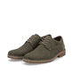 Grüne Rieker Herren Schnürschuhe 16504-54 mit der Extraweite H. Schuhpaar seitlich schräg.