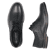 Schwarze Rieker Herren Schnürschuhe 13510-00 mit der Komfortweite G 1/2. Schuh von oben, liegend.