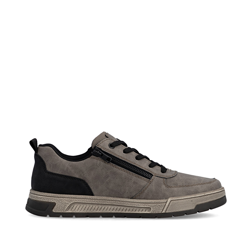 Graue Rieker Herren Sneaker Low 36000-64 mit wasserabweisender RiekerTEX-Membran. Schuh Innenseite.