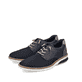 Blaue Rieker Herren Schnürschuhe 14442-14 mit der Komfortweite G 1/2. Schuhpaar seitlich schräg.