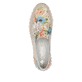 Rosane Rieker Damen Loafer N7460-31 mit dekorativer Blume sowie einem Gummizug. Schuh von oben.