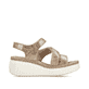 Bunte Rieker Keilsandaletten 69157-90 mit einem Klettverschluss. Schuh Innenseite.