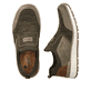 Grüne Rieker Herren Slipper B9051-54 mit Elastikeinsatz sowie Extraweite H. Schuh von oben, liegend.