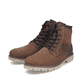 Braune Rieker Herren Schnürstiefel F3614-25 aus Rauleder. Schuhpaar seitlich schräg.