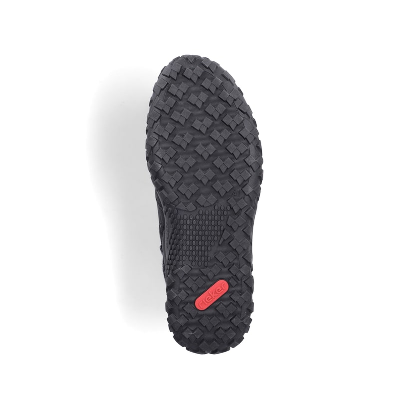 Schwarze Rieker Herren Schnürstiefel 08130-01 mit wasserabweisender TEX-Membran. Schuh Laufsohle.