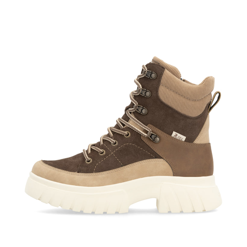 Rosane Rieker Damen Pantoletten W1652-31 mit flexibler und ultra leichter Sohle. Schuh Außenseite gespiegelt.