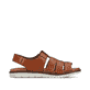 Braune Rieker Herren Sandalen 24360-24 mit einem Klettverschluss. Schuh Innenseite.
