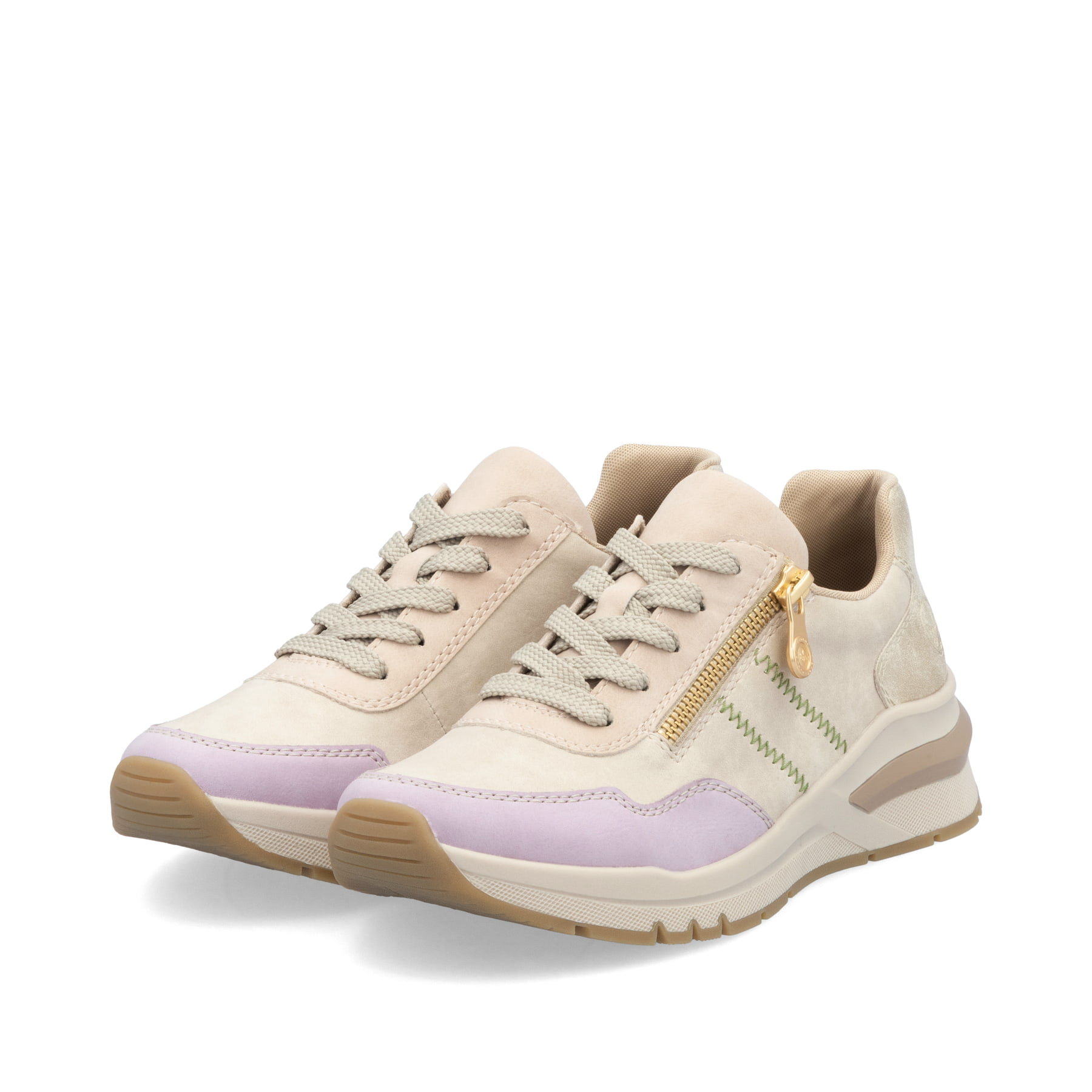 Rieker Dames M6601 Sneaker Low, Beige, 39 EU, beige, 39 EU
