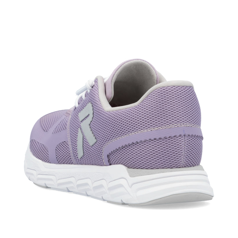 Rosane Rieker Damen Sneaker Low M9000-30 mit einer Gummischnürung. Schuh von hinten.