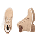 Beige Rieker Damen Schnürstiefel Y8118-60 mit wasserabweisender TEX-Membran. Schuh von oben, liegend.