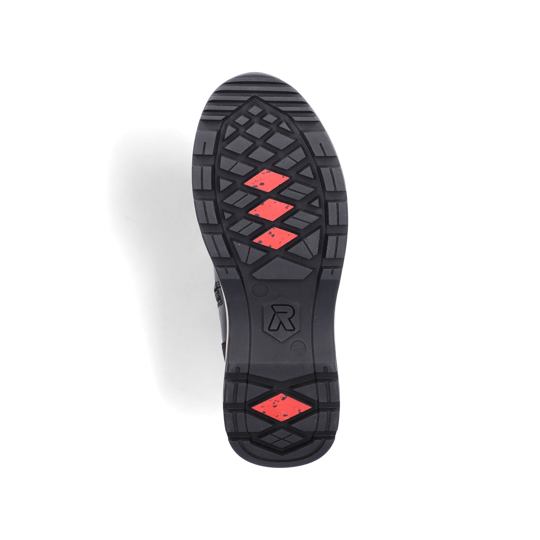 Schwarze Rieker Herren Schnürstiefel U1674-00 aus Glattleder. Schuh Laufsohle.