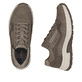 Braune Rieker Herren Schnürschuhe 11001-26 mit Reißverschluss sowie Extraweite H. Schuh von oben, liegend.