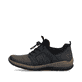Mocassins Rieker bleus pour femme N3295-14. Côté extérieur de la chaussure.