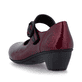 Escarpins Rieker rouges pour femme 41756-33 avec boucle. Chaussure vue de dessus.
