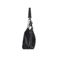 Rieker Shopper H1610-00 in Schwarz mit goldener verflochtener Kette, Reißverschluss und Innenfach. Rechtsseitig.