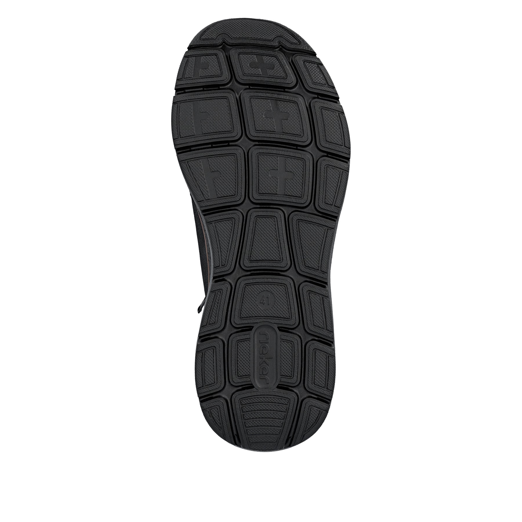 Schwarze Rieker Herren Schnürschuhe B1801-00 mit lightsole+ sowie Reißverschluss. Schuh Laufsohle.
