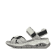 Graue Rieker Damen Trekkingsandalen 67651-40 mit Rieker Air Sohlenfenster. Schuh Außenseite.