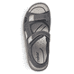 Schwarze Rieker Herren Trekkingsandalen 26156-02 mit einem Klettverschluss. Schuh von oben.