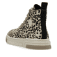 Mehrfarbige Rieker Damen Sneaker High N3903-90 mit einem Reißverschluss. Schuh von hinten.