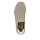 Beige Rieker Damen Slipper M5072-62 mit Gummizug sowie einer ultraleichten Sohle. Schuh von oben.
