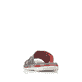 Graue Rieker Herren Pantoletten 25199-43 mit der Komfortweite G 1/2. Schuh von hinten.
