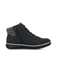 Ozeanblaue Rieker Damen Schnürschuhe Z4243-14 mit einer robusten Profilsohle. Schuh Innenseite